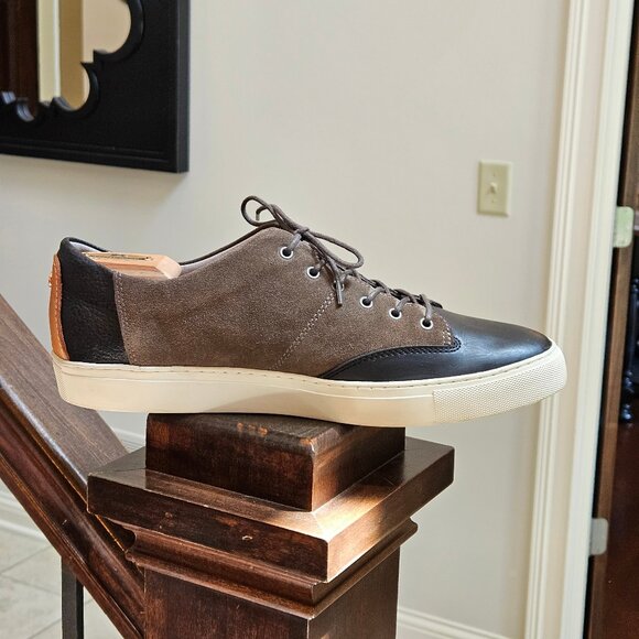 TCG Men's Cooper Leather Sneakers, Black/Gray, Sz 12 - Picture 8 of 16